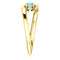 Aquamarine and Diamond Bypass Ring, 14k Yellow Gold (.125 Ctw, G-H Color, I1 Clarity)