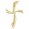 Modern Cross 14k Yellow Gold Pendant (49.25X30.50 MM)