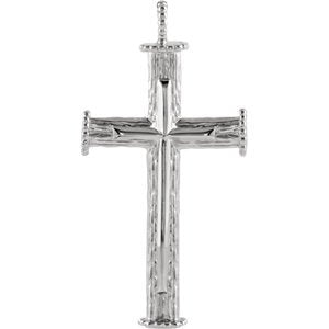 Rugged Capital Cross 14k White Gold Pendant