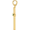 Emerald Inset Cross 14k Yellow Gold Pendant (22.65x11.4MM)