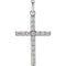 Diamond Cross Pendant, Rhodium-Plated 14k White Gold (0.5 Ctw, Color GH, Clarity I1)