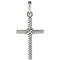 Rope Cross Rhodium-Plated 14k White Gold Pendant (17.5X11.3 MM)