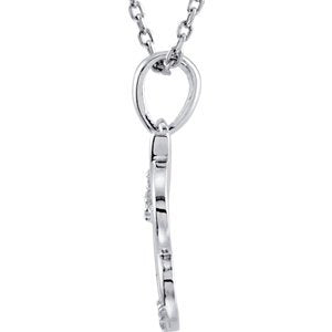5-Stone Diamond Letter 'E' Initial Sterling Silver Pendant Necklace, 18" (.03 Cttw, GH, I2)