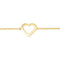 Heart Design Bracelet, 14k Yellow Gold, 7"