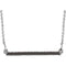 16-Stone Black Diamond Bar Rhodium Plate 14k White Gold Pendant Necklace, 18" (.16 Ctw, Black, I2 Clarity)