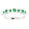 Created Chatham Emerald 7-Stone 3.25mm Ring, Sterling Silver