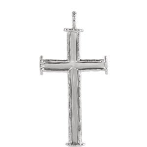 Rugged Capital Cross 14k White Gold Pendant