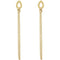 Petite Leaf Chain Dangle Earrings, 14k Yellow Gold