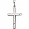 Men's Hollow Cross 14k White Gold Pendant, 16"