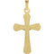 Two-Tone INRI Crucifix 14k Yellow and White Gold Pendant (22X15MM)