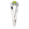 Peridot and Diamond Bypass Ring, Rhodium-Plated 14k White Gold (.125 Ctw, G-H Color, I1 Clarity)