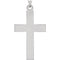 Latin Cross Rhodium-Plated 14k White Gold Pendant(22.3X12MM)