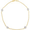 Girl's White Freshwater Cultured Pearl Bracelet, 14k Yellow Gold, 6" (4-4.5mm)