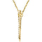 14k Yellow Gold Alphabet Initial Letter F Diamond Necklace, 17" (GH Color, I1 Clarity, 1/10 Cttw)