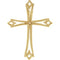 Fleurie Cross 18k Yellow Gold Pendant