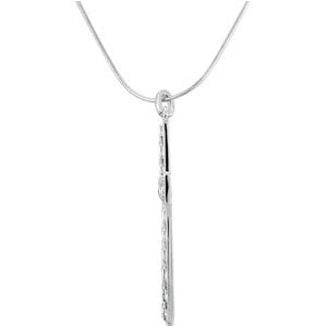 Sterling Silver Freedom Cross Necklace 18"