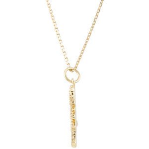 Diamond Little Girl Pendant Necklace in 14k Yellow Gold, 16" (.20 Cttw)