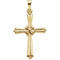 Rope Cross 14k Yellow Gold Pendant (35.00X25.50 MM)