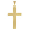 Granulated Bead Inlay Cross 14k Yellow Gold Pendant(21x13.5MM)