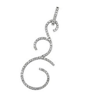 14k White Gold .83 Cttw. Diamond Pendant