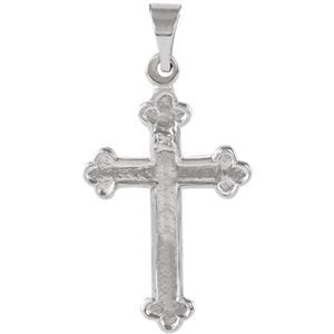 Botonee Cross Rhodium-Plated 14k White Gold Pendant (18.50X12.50 MM)