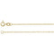 1mm 14k Yellow Gold Solid Diamond-Cut Bead Chain, 18"