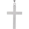 Inlay Cross Rhodium-Plated 14k White Gold Pendant (39X25MM)