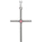 Platinum Pink Tourmaline Rope-Trim Cross Pendant (31.95x16.3MM)