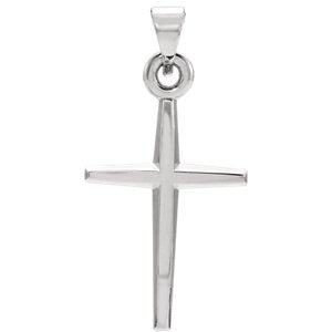 Men's Platinum Cross Pendant