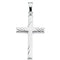 14k White Gold Engraved Cross Pendant (24x16 MM)