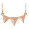 Geometric Pyramid Necklace, 14k Rose Gold 16-18"