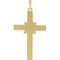 Men's Rose of Sharon Cross 14k Yellow Gold Pendant