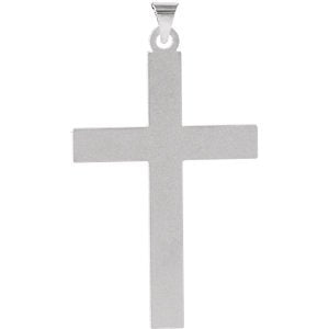 Christian Cross Sterling Silver Pendant (31.5X19MM)