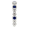 Chatham Created Blue Sapphire and Diamond, Rhodium-Plated Sterling Silver (0.03 Ctw, G-H Color, I1 Clarity)