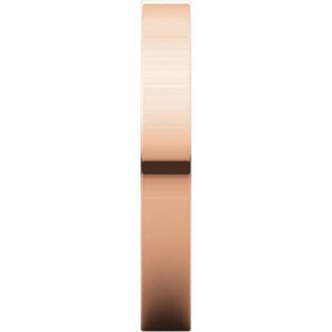 10k Rose Gold 3mm Slim-Profile Flat Band