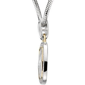 62-Stone Diamond Square Pendant Necklace, 14k Yellow Gold and Sterling Silver, 18" (1/3 Ctw)