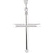 Unadorned Cross 14k White Gold Pendant