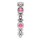 Pink Tourmaline and Diamond Vintage-Style Ring, Rhodium-Plated 14k White Gold (0.03 Ctw, G-H Color, I1 Clarity)