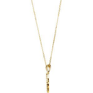 Diamond Heart 14k Yellow Gold Pendant Necklace, 18" (1/2 Cttw)