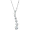 Diamond 'Journey' Necklace in Rhodium Plate 14k White Gold, 18" (1/2 Cttw)