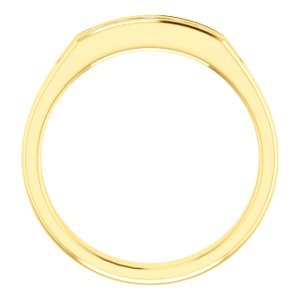 Men's 5-Stone Diamond Wedding Band, 14k Yellow Gold (.33 Ctw, Color G-H, SI2-SI3 Clarity) Size 11