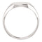 Platinum Diamond Closed Back Signet Ring (.05 Ctw, G-H Color, SI2-SI3 Clarity) Size 7.5