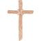 Woodgrain Cross Brushed 14k Rose Gold Pendant (50.75X32.25MM)