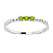 Peridot Beaded Ring, Rhodium-Plated 14k White Gold, Size 6