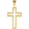 Catholic Cross 14k Yellow Gold Pendant (13.5x9.5MM)