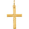 Youth Cross with Heart 14k Yellow Gold Pendant (13X10MM)