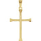 Embossed Cross 14k Yellow Gold Pendant