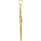 Women'sN14k Yellow Gold Fancy Lily crss Pendant