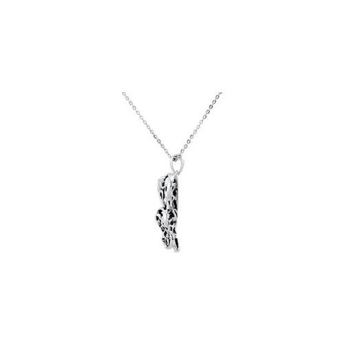 The Butterfly Principal' Filigree Pendant in Rhodium Plate Sterling Silver Filigree Pendant Necklace, 18"
