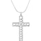 Sterling Silver Freedom Cross Necklace 18"